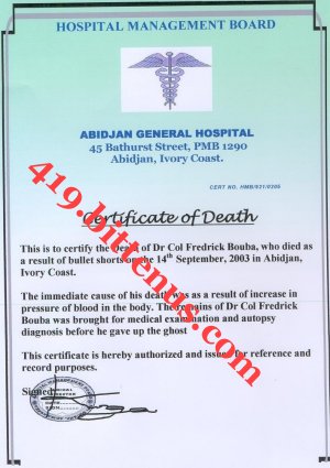 The death certificates 1